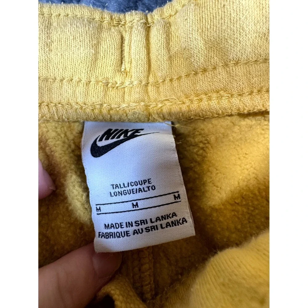 Nike Club Jogger Pant Mens Medium Yellow Strike Fleece Lined Gym Sportswear‎
